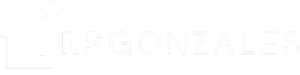 RS Gonzales logo, a digital marketing agency specializing in HVAC solutions, featuring a modern design with upward elements and clean typography on a grey background.